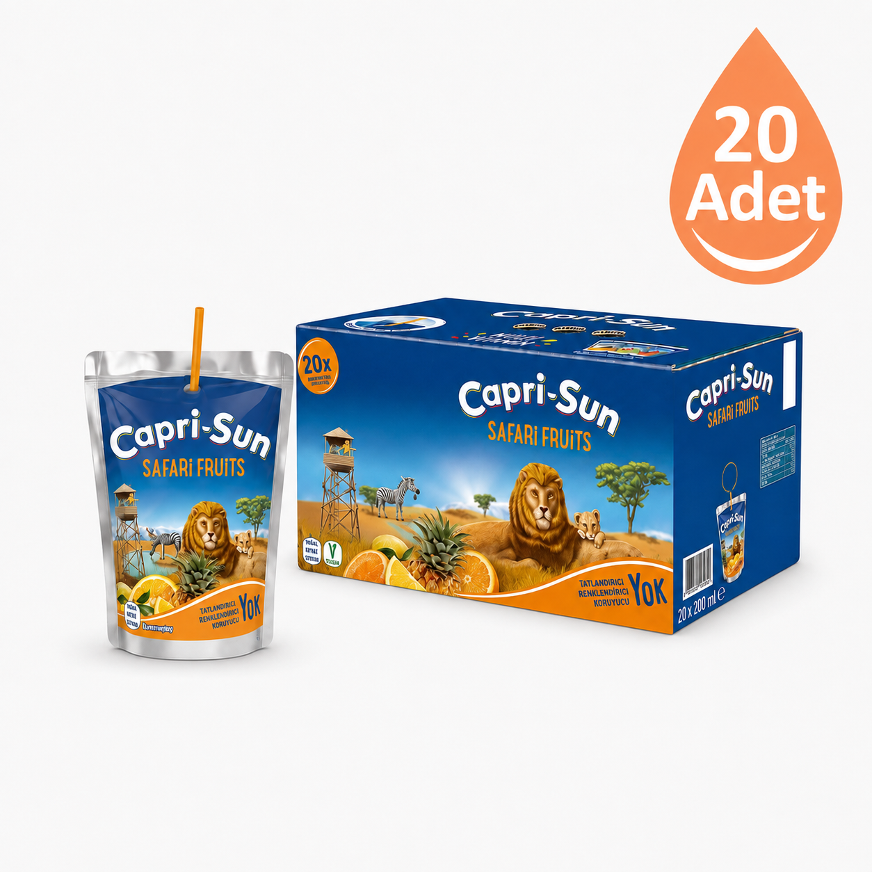CAPRİSUN SAFARİ FRUİTS 200 ML (20Lİ)