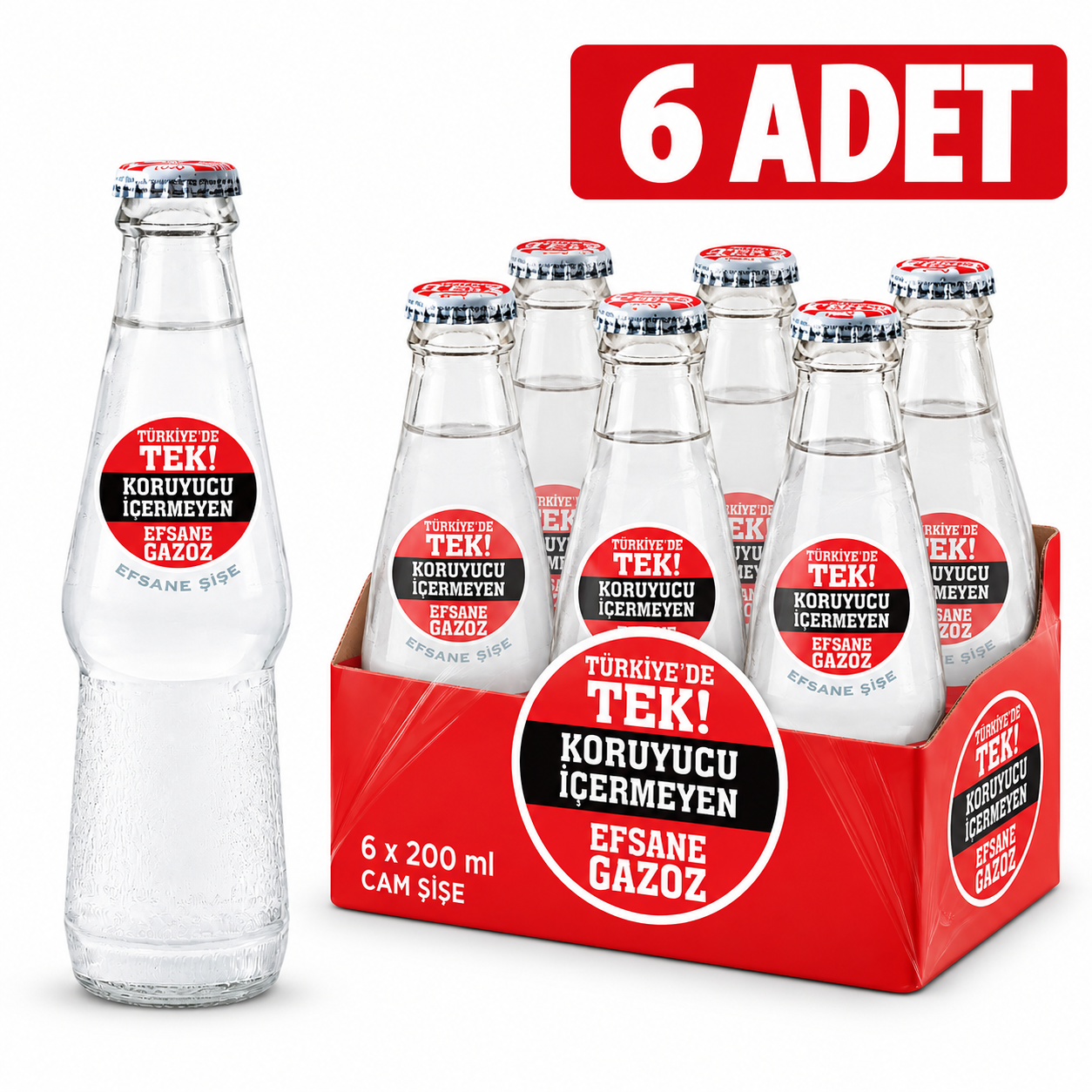 ULUDAĞ GAZOZ CAM 6 x 200 ML