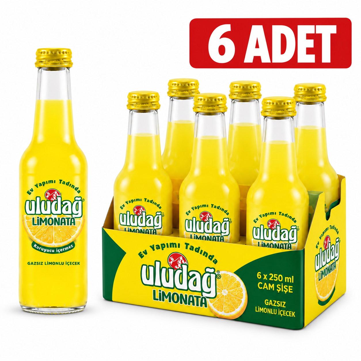 ULUDAĞ LİMONATA CAM 6 x 250 ML